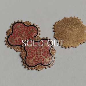 画像4: 26.5x26.5 arabesque enameled medallion