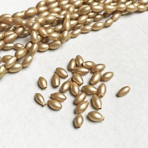 画像1: 20pcs 6x3 "Light Gold" rice pearl