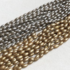 画像3: 20pcs 6x3 "Light Gold" rice pearl