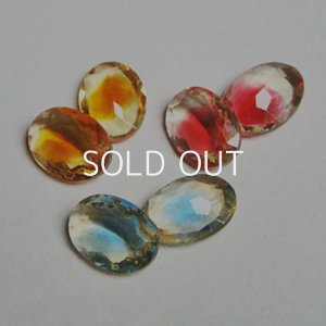 画像1: 18x13 oval 2-tone rhinestone