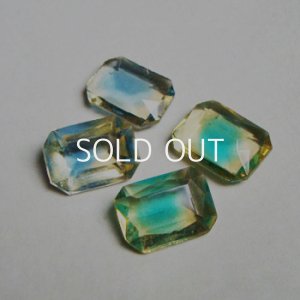 画像1: 18x13 octagon 2-tone rhinestone