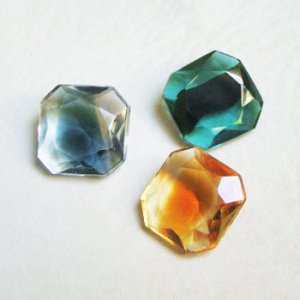 画像1: 18x18 octagon 2-tone rhinestone