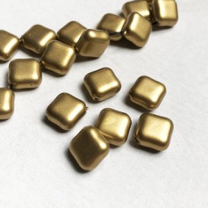 画像1: 14x14 "Gold" diamond glass pearl