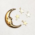 Crescent Moon & Star charm set