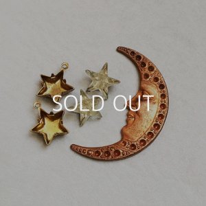 画像1: Pave Crescent Moon & Star stone set