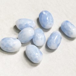 画像2: 14x10 Blue translucent opal oval beads