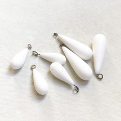 画像1: White wired drop beads