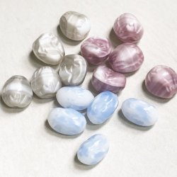 画像3: 14x10 Blue translucent opal oval beads