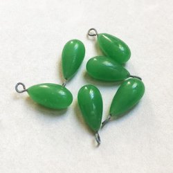 画像1: Jade wired drop beads