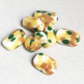 18x12 rectangle beads "Yellow/Brown/ Green"