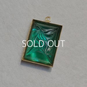 画像3: 20x15 RECT Emerald leaf carved cabochon