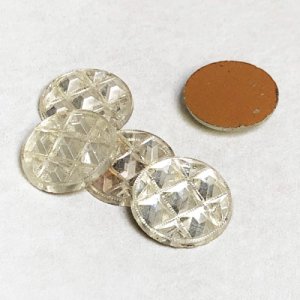 画像1: 16mm Crystal checked cabochon