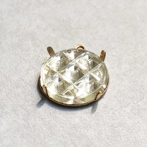 画像2: 16mm Crystal checked cabochon