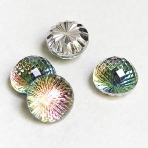 画像1: 15mm V.M starburst domed cabochon