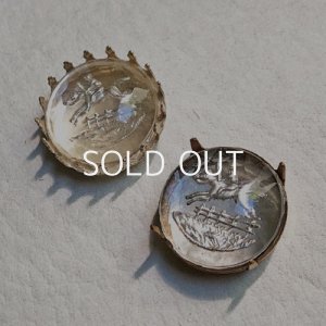 画像3: 17.5mm Clear/ Silver "Riding Horse" intaglio