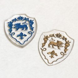 画像1: 29x36 shield "Lion Crest" intaglio cabochon