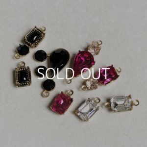 画像2: 8x6 OCT Black/ Gold trim rhinestone
