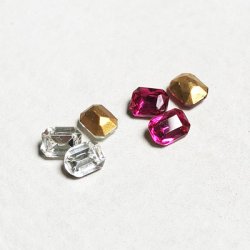 画像1: 2pcs CZECH 8x6 OCT rhinestone