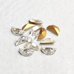 画像2: 4pcs VSW 8×4 Half Moon rhinestone