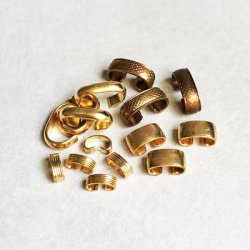 画像2: 4pcs 6.5x2.4 brass ribbed connector