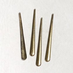 画像1: 2pcs 65x6 brass long drop charm