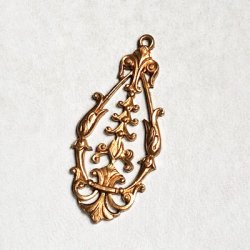 画像2: 35x15 victorian filigree drop charm