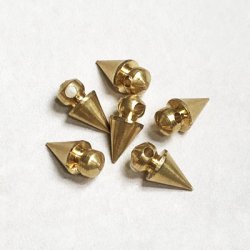 画像3: 2pcs brass spike charm