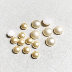 画像3: 5pcs 8mm Off-WHite pearl cabochon