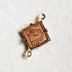 画像2: 9.5mm square "Horse Head" stamping