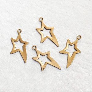 画像1: 22x11 open star charm