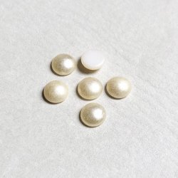 画像1: 5pcs 8mm Off-WHite pearl cabochon