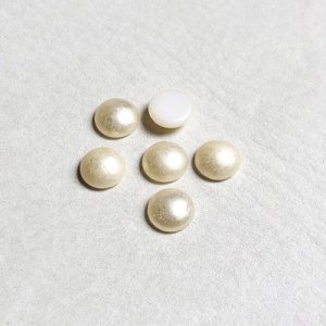 画像1: 5pcs 8mm Off-WHite pearl cabochon