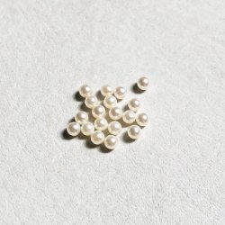 画像1: 10pcs 3mm off-white No-hole pearl