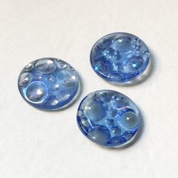 画像1: 17.5mm Blue Bubble intaglio cabochon