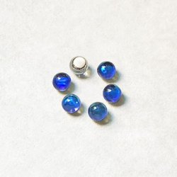 画像1: 4pcs 4mm 3/4 ball "Bermuda Blue"