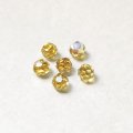 4pcs 5mm 3/4 Corona "Light Topaz"