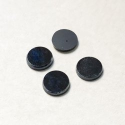 画像1: 10mm "Jet / Hematite" disc cabochon