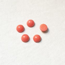 画像1: 4pcs 5mm "Coral" cabochon