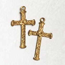 画像1: 24x43.5 floral cross charm