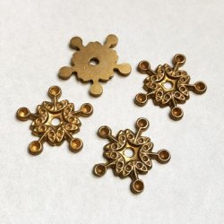 画像1: 18mm Snowflake stamping