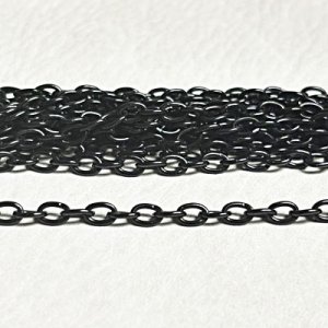 画像1: 5.8x3.8 Black enameled chain