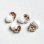 画像2: 15x10 "White/foiled" lampwork beads (2)