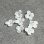 画像1: 4pcs 12mm "Matte Clear" plastic 4-petal flower (1)
