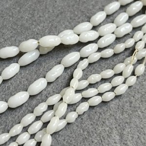 画像3: 10pcs 4.5x 8~10 baroque rice "White Alabaster"