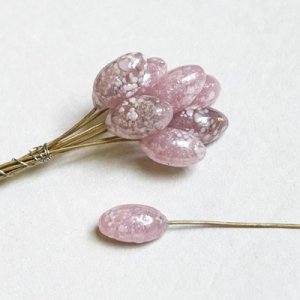 画像1: "Mauve luster" 11~13x7 oval head pin