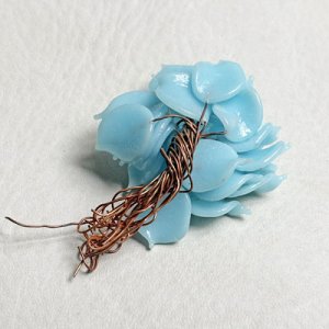 画像4: Black Bird glass on wire pin