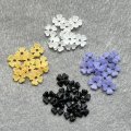 10pcs 6mm plastic 4-petal flower