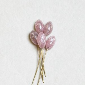 画像2: "Mauve luster" 11~13x7 oval head pin