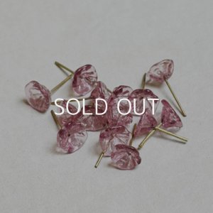 画像1: 7~8mm glass flower pin "Pink"