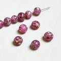 8~9mm Pink floral millefiori beads